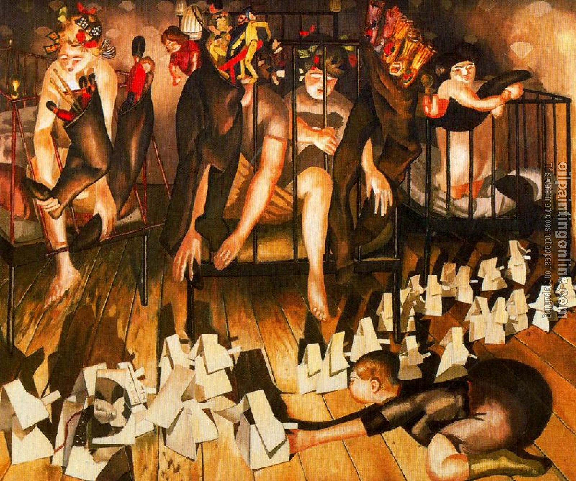 Stanley Spencer - The Nursery or Christmas Stockings